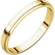 Picture of 14kt Yellow 02.50 mm Flat Edge Band
