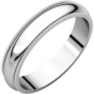 Picture of 10kt White 04.00 mm Milgrain Band