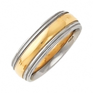 Picture of 14kt Yellow/White SIZE 10.00 Polished TWO TONE DESIGN BAND WYW
