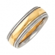 14kt Yellow/White SIZE 10.00 Polished TWO TONE DESIGN BAND WYW