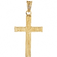 Picture of 14kt Yellow 24.00X16.00 MM Polished CROSS PENDANT