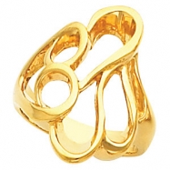 Picture of 14kt White RING Polished METAL FASHION RING