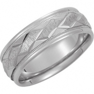 Picture of 14kt White Band 05.50 NONE Complete No Setting Polished DUO BAND