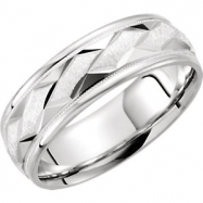 Picture of 14kt White Band 11.00 NONE Complete No Setting Polished DUO BAND