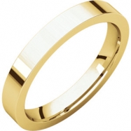 Picture of 14kt Yellow 03.00 mm Flat Comfort Fit Band