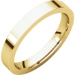 14kt Yellow 03.00 mm Flat Comfort Fit Band