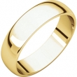 10kt Yellow 05.00 mm Light Half Round Band