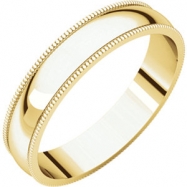 Picture of 14kt Yellow 04.00 mm Light Milgrain Band