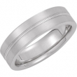14kt White Band 10.00 06.00 MM Complete No Setting Polished DESIGN BAND