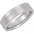 14kt White Band 09.00 06.00 MM Complete No Setting Polished DESIGN BAND