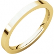 14kt Yellow 02.00 mm Flat Comfort Fit Band