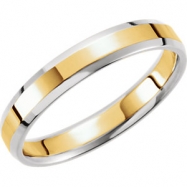 Picture of 14kt Yellow/White SIZE 11 Polished TWO TONE DESIGN BAND