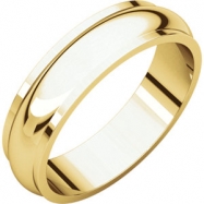 Picture of 10kt Yellow 05.00 mm Half Round Edge Band