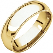 Picture of 10kt Yellow 06.00 mm Comfort Fit Milgrain Band