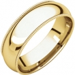 10kt Yellow 06.00 mm Comfort Fit Milgrain Band
