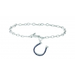 Diamond & sapphire horse shoe bracelet