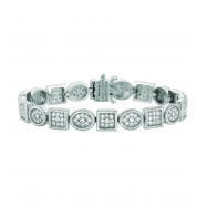 Picture of Diamond square & oval bracelet