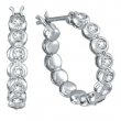 Diamond Bezel Set Hoop Earrings