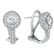 Picture of Bezel Diamond Earrings White Gold