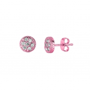 Picture of Pink gold diamond earrings