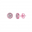 Pink gold diamond earrings
