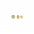 Yellow gold diamond earrings 