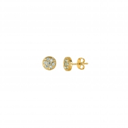 Picture of Yellow gold diamond earrings 