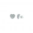 Diamond heart earrings