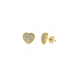 Diamond heart earrings
