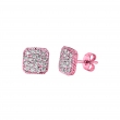 Diamond square shape earrings