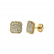 Diamond square shape earrings
