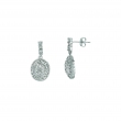 Diamond oval drop earrings