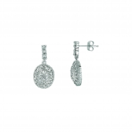 Picture of Diamond oval drop earrings