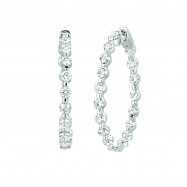 Picture of 15 Pointer diamond hoop earrings