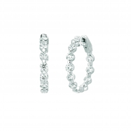 Picture of 15 Pointer diamond hoop earrings