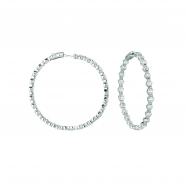 Picture of 20 pointer diamond hoop earrings