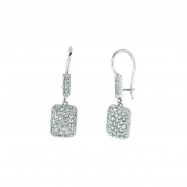 Picture of Diamond rectangular shape drop earrings