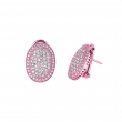 Diamond oval shape earrings