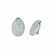 Diamond oval shape earrings