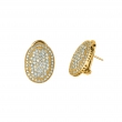Diamond oval shape earrings