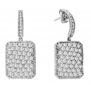 Picture of Diamond rectangular shape earrings