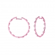 Diamond bezel set hoop earrings