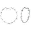 Diamond bezel set hoop earrings