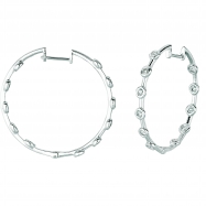 Picture of Diamond bezel set hoop earrings