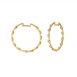 Diamond bezel set hoop earrings