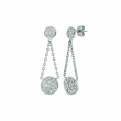 Diamond round drop earrings