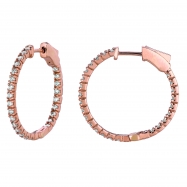 Picture of 2 Pointer hoop earrings/patented snap lock