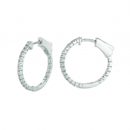 Picture of 1 Pointer hoop earrings/patented snap lock