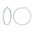2 Pointer hoop earrings/patented snap lock