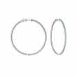2 Pointer hoop earrings/patented snap lock